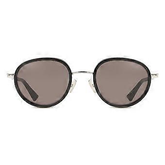 Bottega Veneta BV1372S 001 Vollrand-Sonnenbrille Schwarz/Silber Unisex Oval UV3 Original