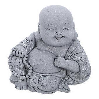 Fish Tank Buddha Statue Sandstone Sculpture for Aquarium Decor Grey