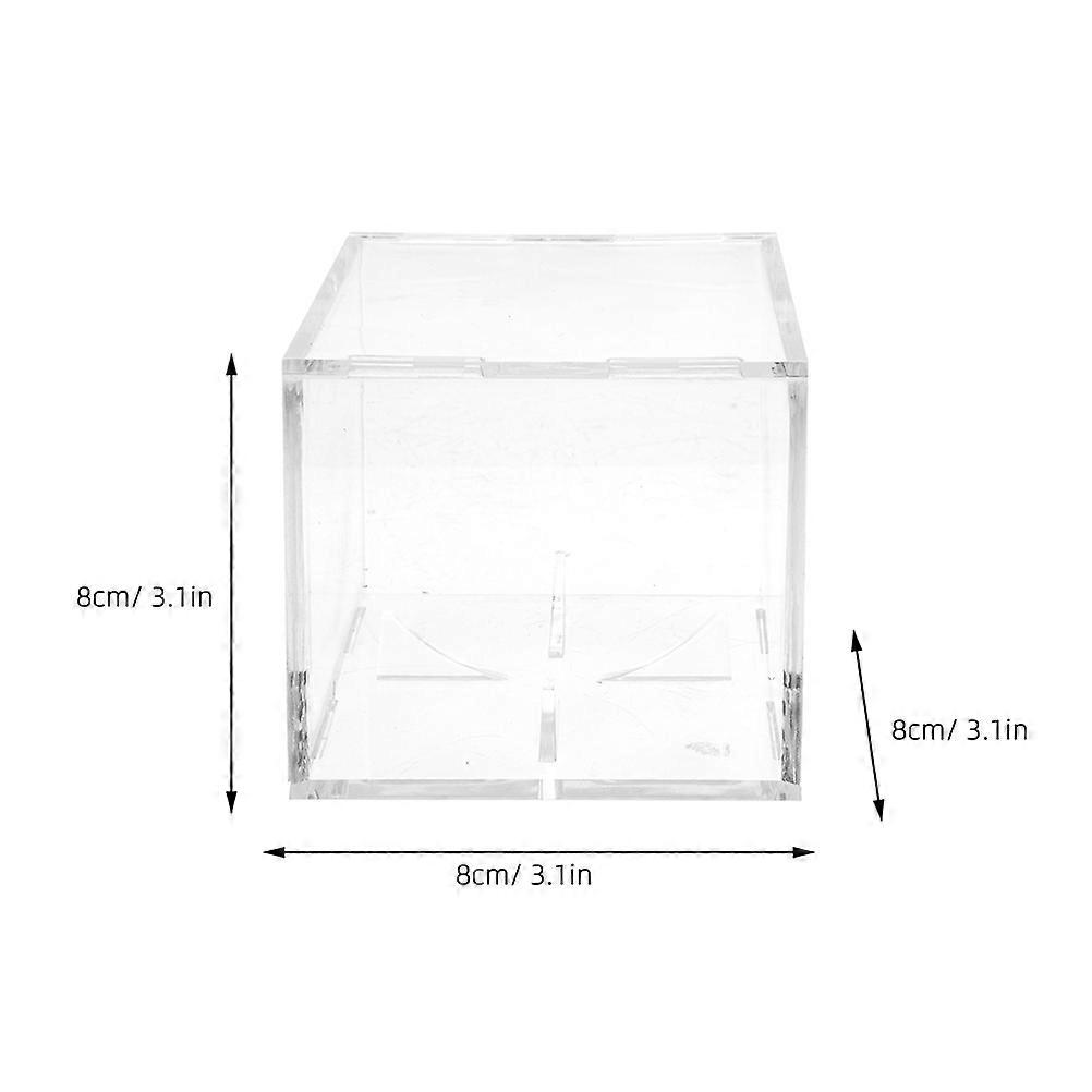 Acrylic Baseball Display Case for Storage 2Pcs Transparent Baseball Box
