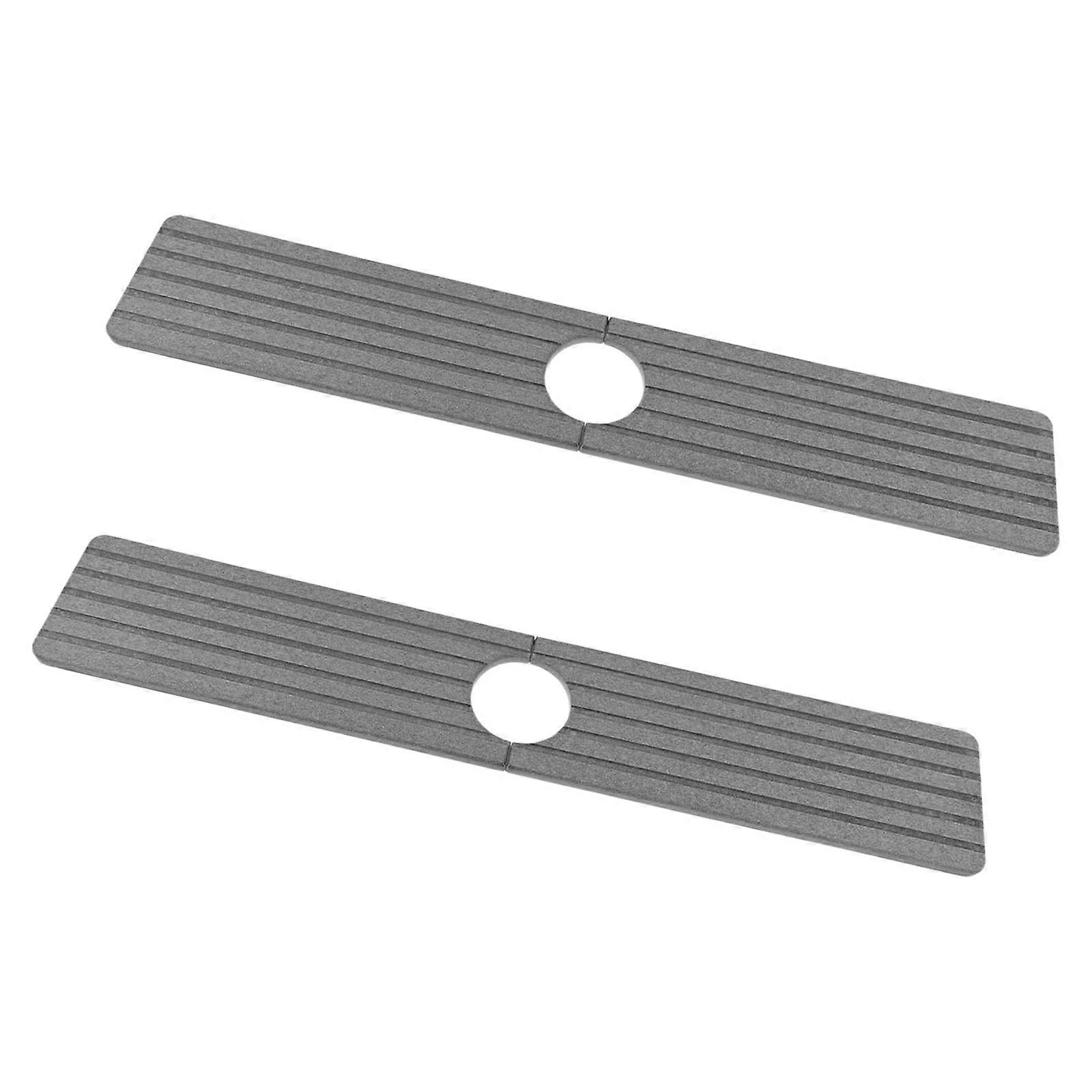 60cm Straight Channel Silicone Bathroom Accessory With Quick Drying And Slip Prevention Design For Modern Homes  grey