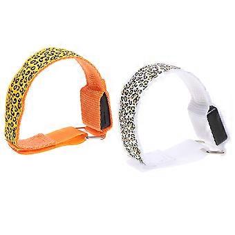 Brassard LED pour la course de nuit en toute sécurité avec lumière lumineuse (lot de 2)