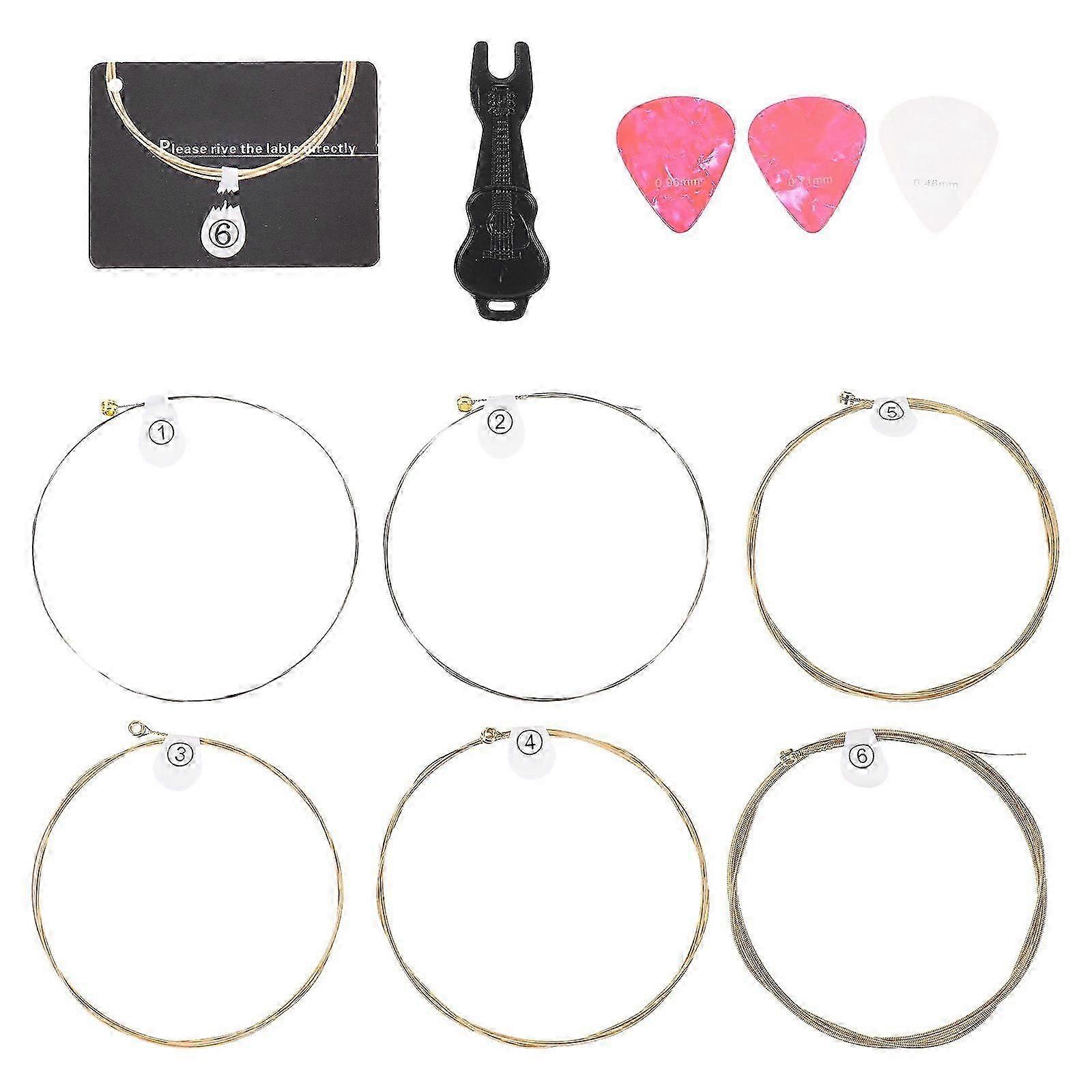 Guitar String Replacement Kit Practical Set for Acoustic Folk Guitar Strings