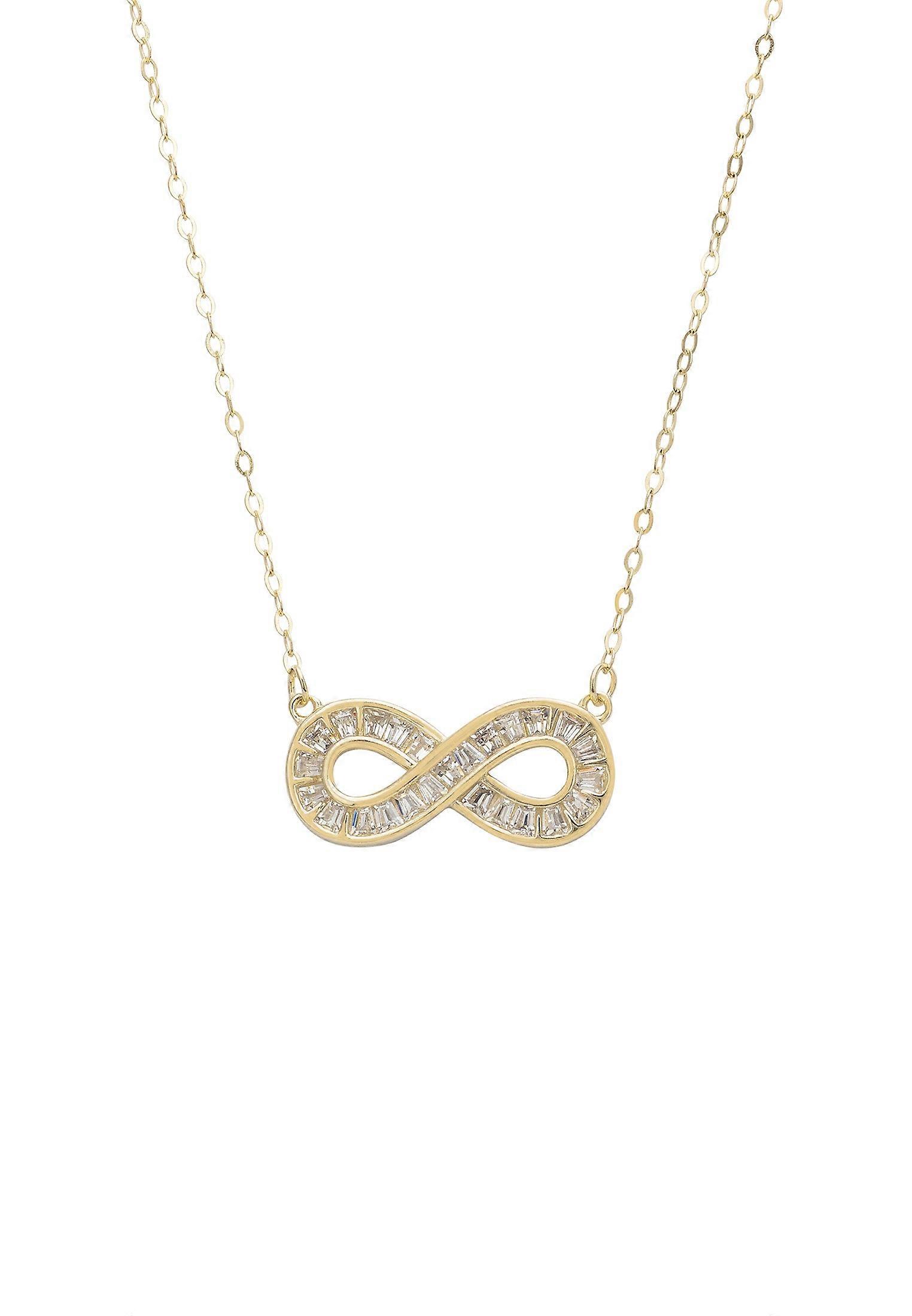 Infinity Baguette Necklace Gold