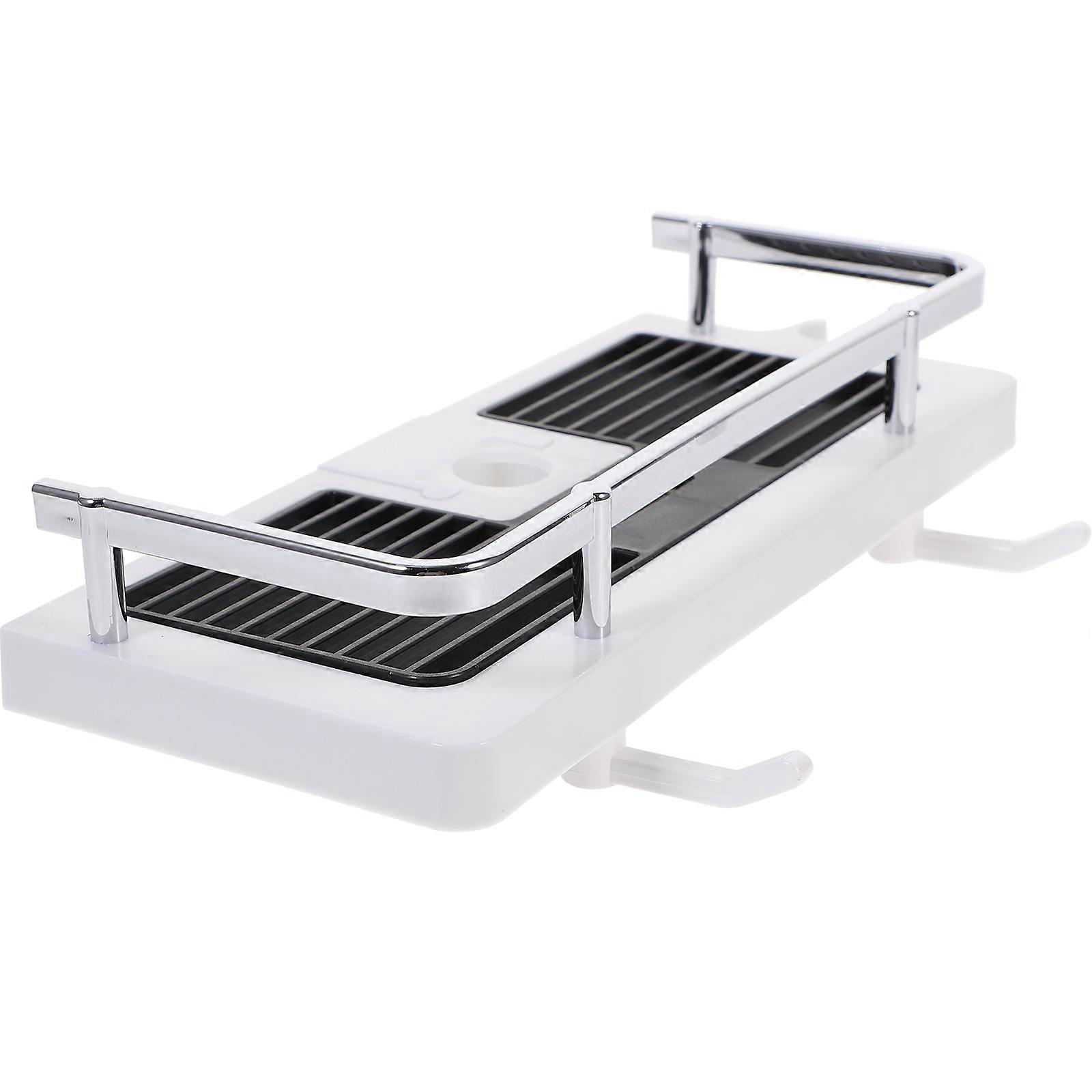 Bathroom Storage Rack Shower Wall-Mounted No Drilling Multifunctional Tray