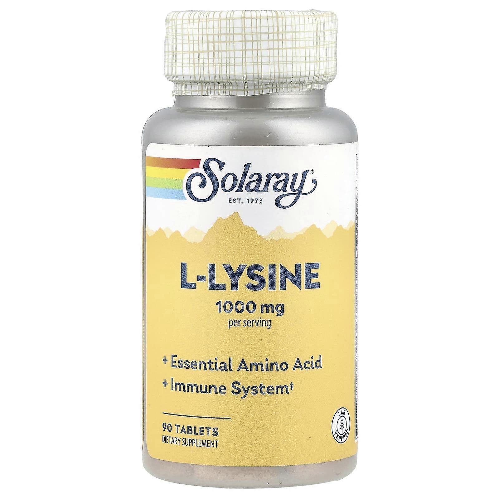 Solaray, L-Lysine, 90 Tablets, 2-Pack