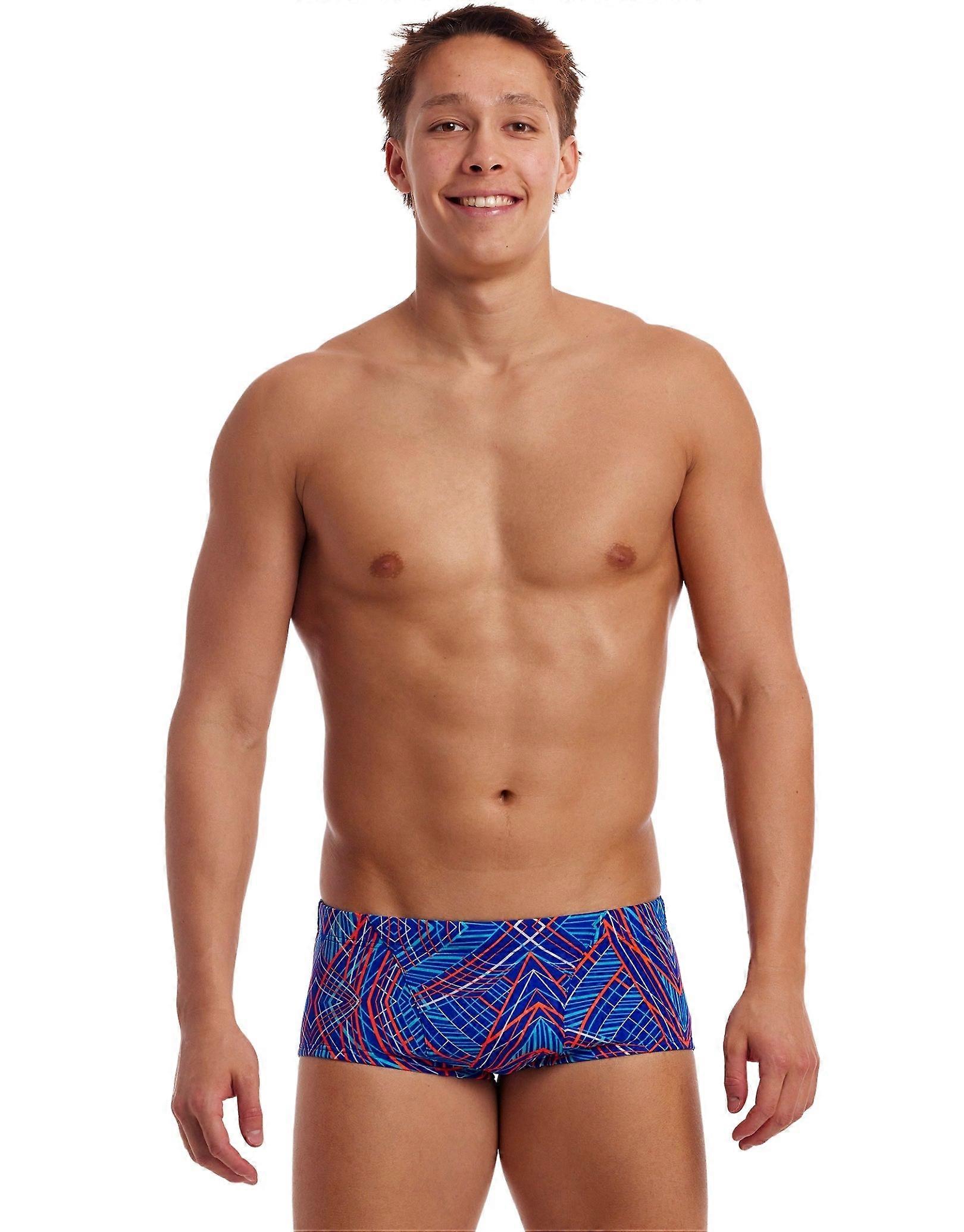 Funky Trunks Frequency Classic Badehose - Blau/Rot
