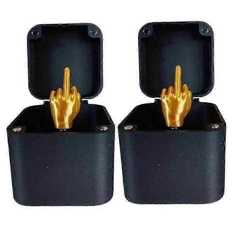 2 inch prank box middle finger funny gift set