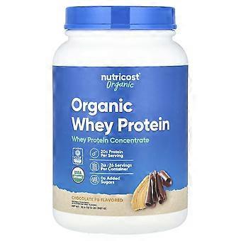 Nutricost, biologische wei-eiwit, chocolade pindakaas, 907 g
