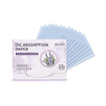 Eelhoe Bright Lavender Oil-Absorbing Sheets Facial Refreshing Oil Absorbing Facial Makeup Portable Degreasing Paper