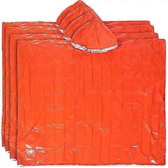 4Pcs Utendørs Vandring Regnfrakk Multi-funksjon Regnfrakk Slitesterk Regnponcho Voksne Camping Poncho