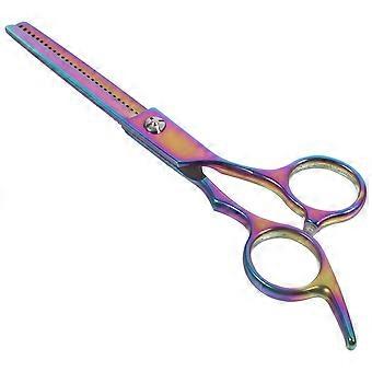 Friseurschere aus Edelstahl zum Haareschneiden, 1 Stück, farbenfrohes Salonwerkzeug