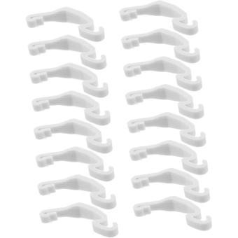 20pcs Rabbit Cage Connectors and Hamster Cage Buckles White 6.8x1.5cm Wire Clips for Small Animal