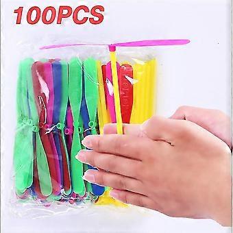 100pcs/set Flying Helicopter Toys Set, Hand Helicopter,party Favors Supplies Outdoor Toy For Kids Gifts Outside Yard Activities Toys