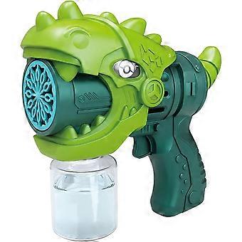 Bubble Machine Gun til børn - Bubble Machine 10 flasker boblepåfyldning, småbørn udendørs legetøj drenge piger fødselsdag boblepistol (grøn dinosaur)
