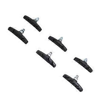 3 Pairs of Mountain Road Cycling Bike Pads Braking Shoes Blocks Cycling Accessories Fit For  System (Black)