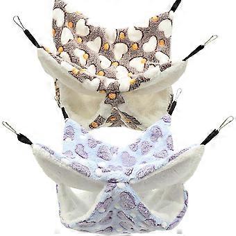 2 stuks winterhangmat, suikereekhoorn, hangbed, hamsterkooi-accessoires, rattenslaapzak
