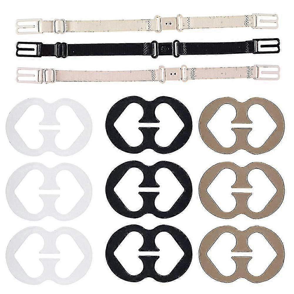 12 Pcs Bra Strap Clips Conceal Straps Holders, Adjustable Bra Strap