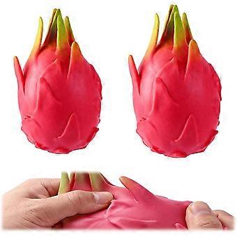 PCS Dragon Fruit Squishy, ​​Jätte Squishy för stresslindring, Jumbo Sensoriska Människor, Stor 7x7x13 Känslomässig Lindring och Kul