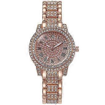 Stylish quartz watch with sparkling star diamonds and bracelet