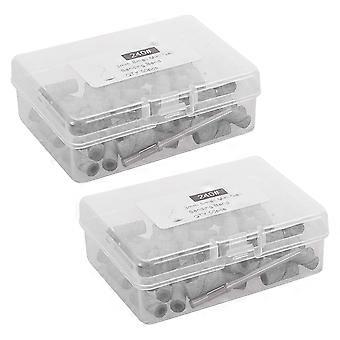 Silver Nail Drill Bits with Sanding Bands for Professional Nail Care Set