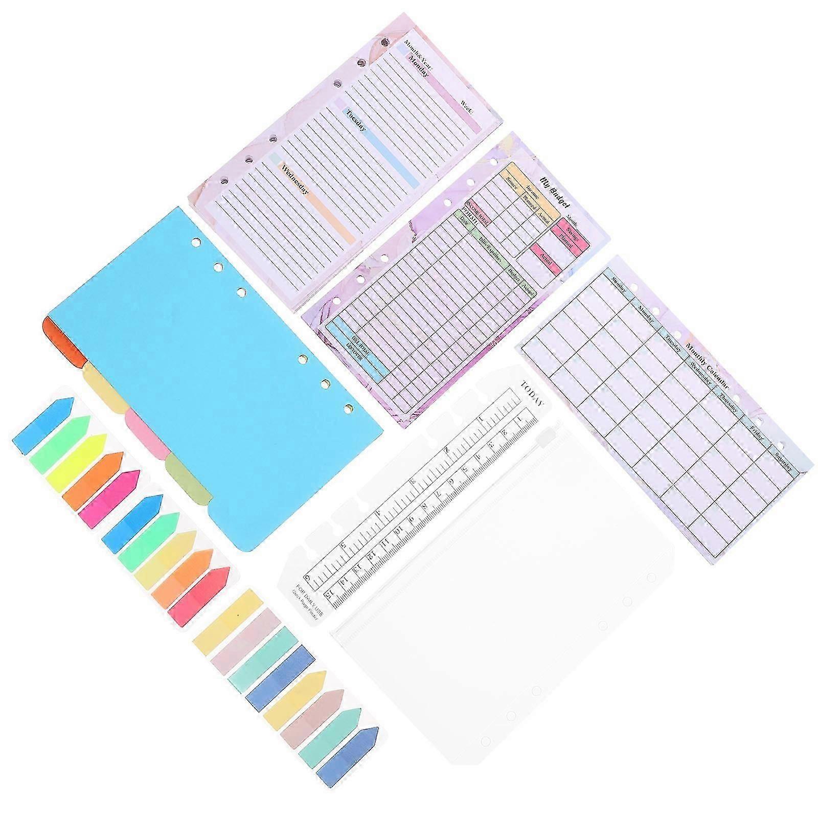 Convenient Loose Leaf Papers Replaceable Notebook Papers for 1Set Compact Use