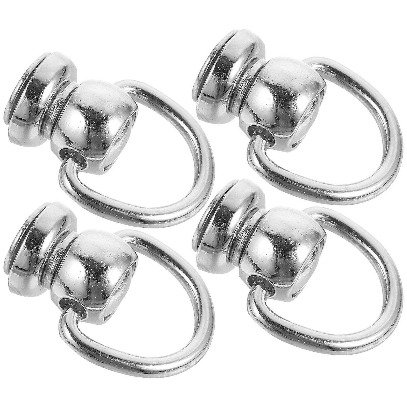 4Pcs Rotatable Rivet Stud D Rings Multi-function D Rings Rotating Backpack Purse Accessories