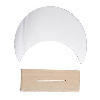 Beige Acrylic Irregular Shaped Makeup Mirror for Home Use 1Pcs Unique