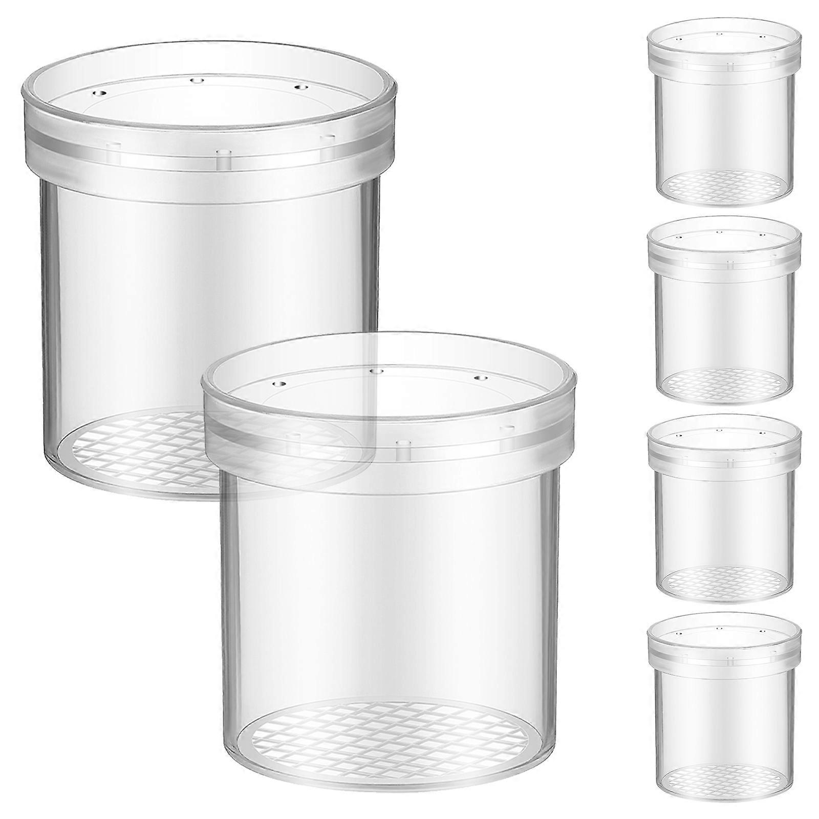 6Pcs Plastic Insect Observing Jar Outdoor Magnifying Bug Viewer Transparent