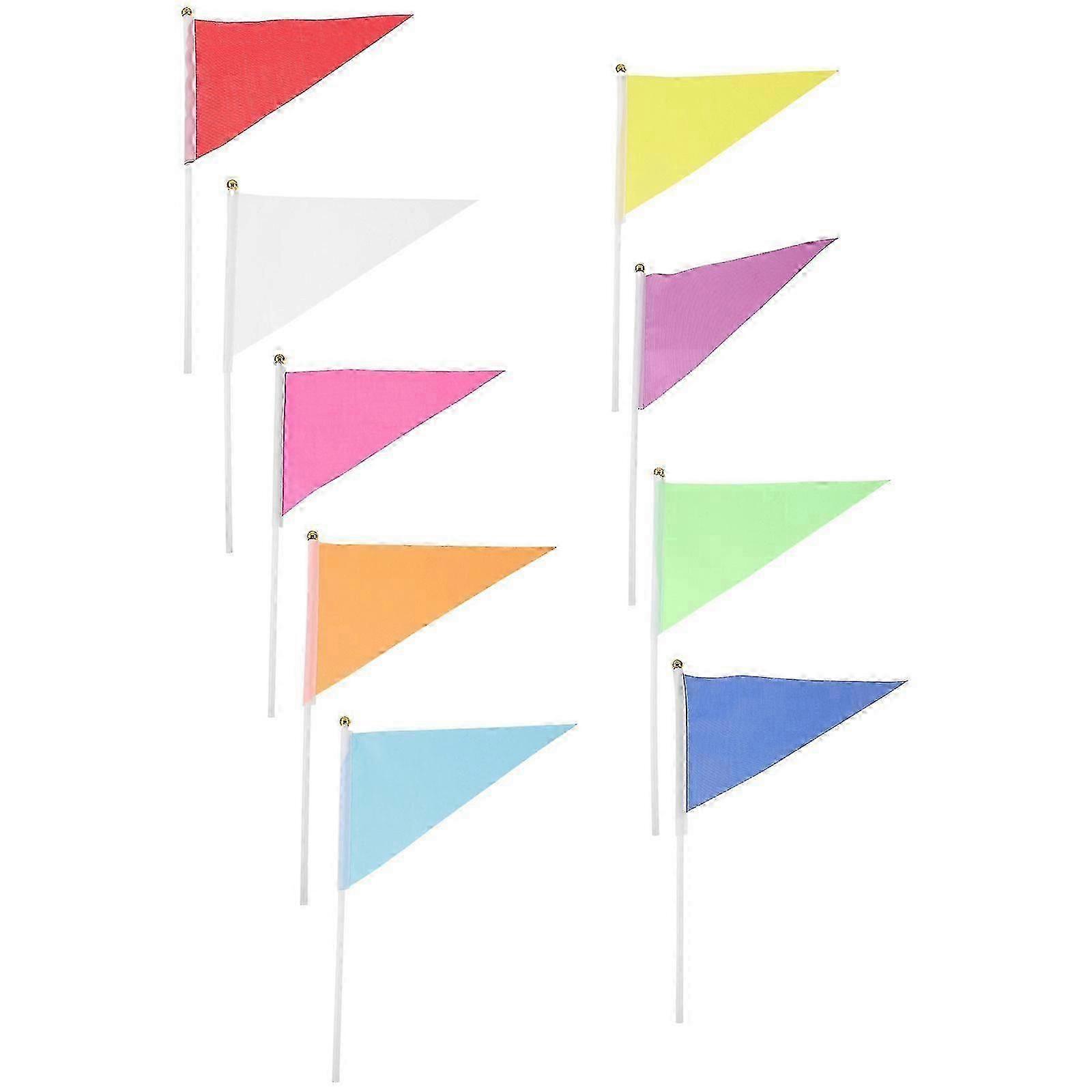 Hand Shaking Flags Small Handheld Flags compatible with Decor 9Pcs Assorted Color WI