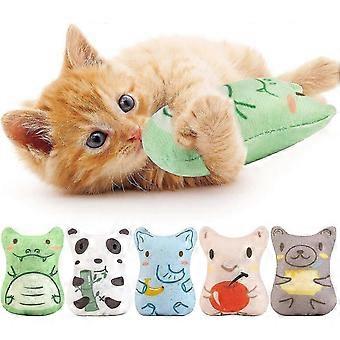 Catnip Toys Reliable for Indoor Cats - 5PCS Plush Cat Chew Toys Teething Interactive Catnip Filled Kitten Toy Flexible PET Toy