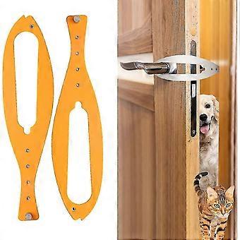 2pcs Katzen-Türhalter-Verriegelung, Flex-Verriegelung Katzen-Türstopper mit verstellbarem Gurt 2,5-6 "breit, einfach zu installieren -t