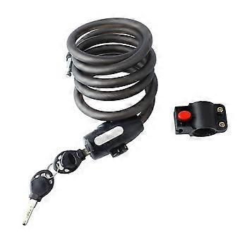 Anti Theft Bicycle Lock Steel Cable Security Motorcycle Mountain Bike Lock with Keys and Bracket YMQX)