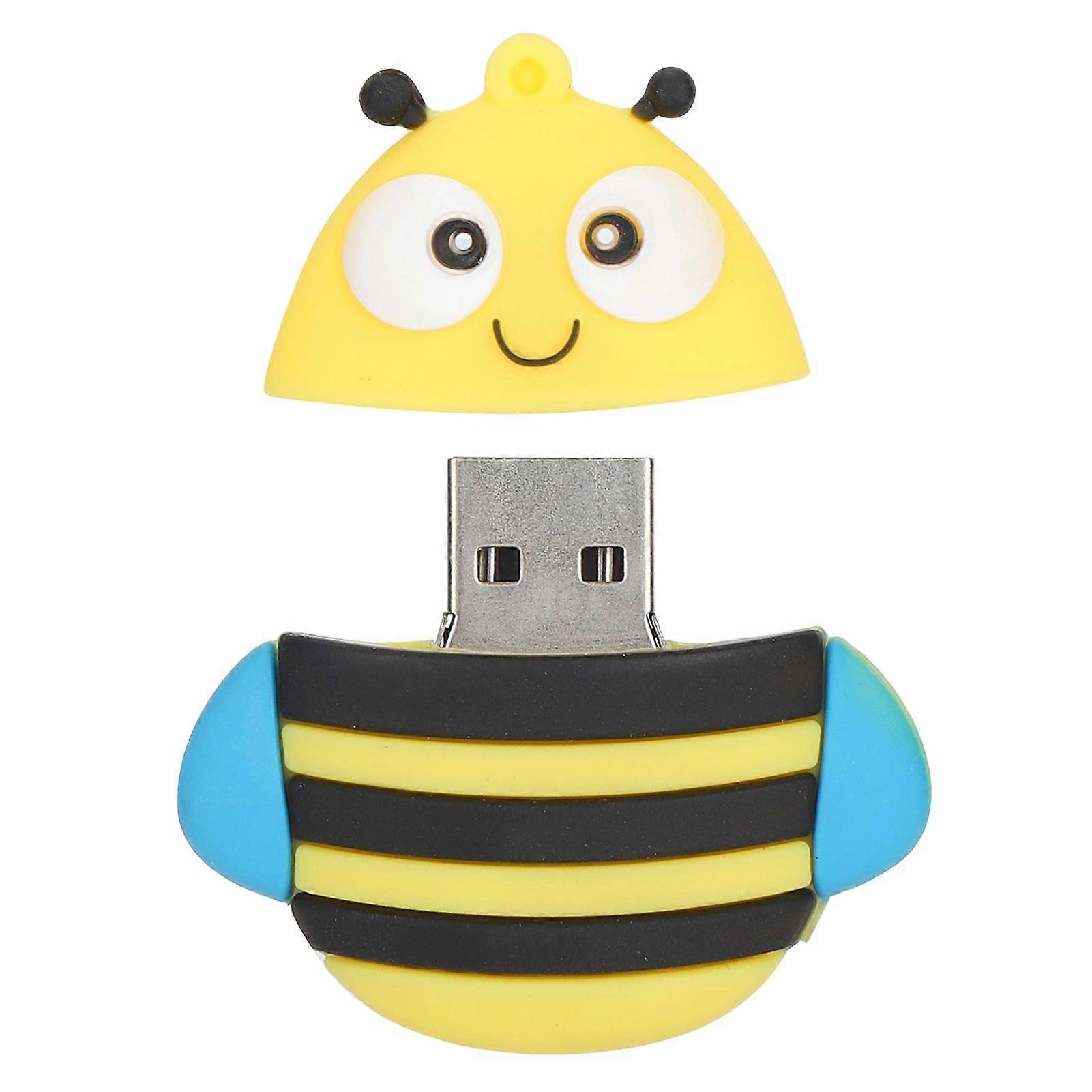 USB Flash Drive Optional Storage Bee Shape USB Memory Stick for Store Transfer Data64GB