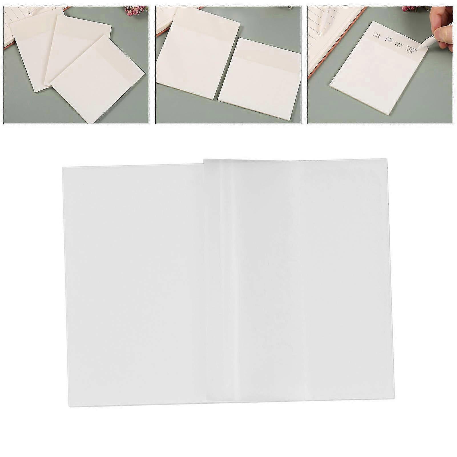 500pcs Clear Sticky Note Pads Transparent Waterproof Repositionable Note Pads