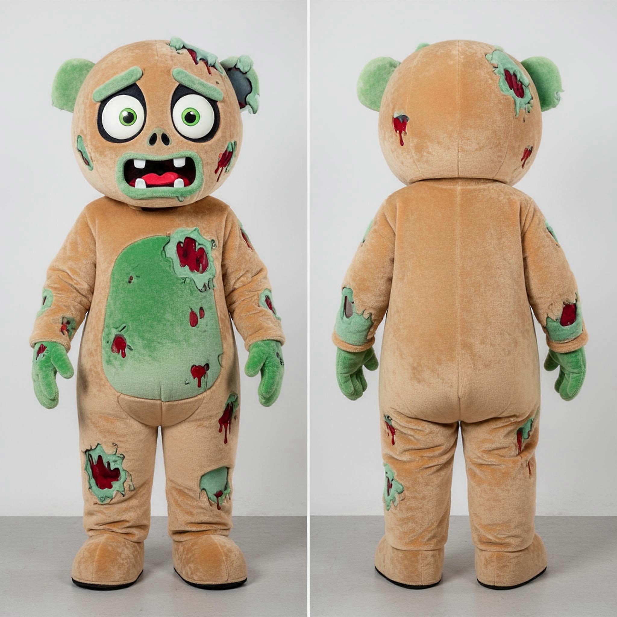 MASTICOT Tan Decaying Zombie Mascot
