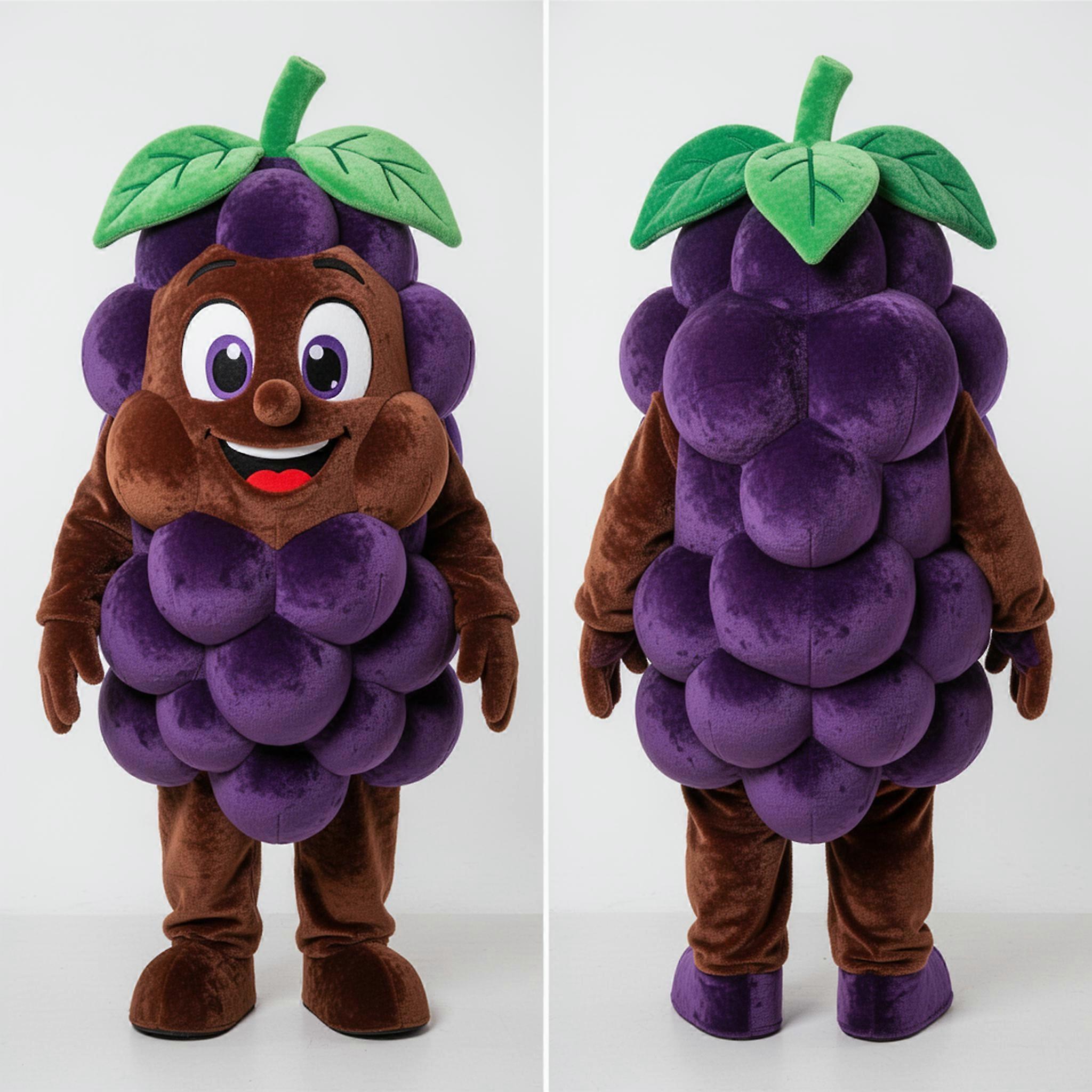 MASTICOT Plush Purple Rounded Grape Mascot