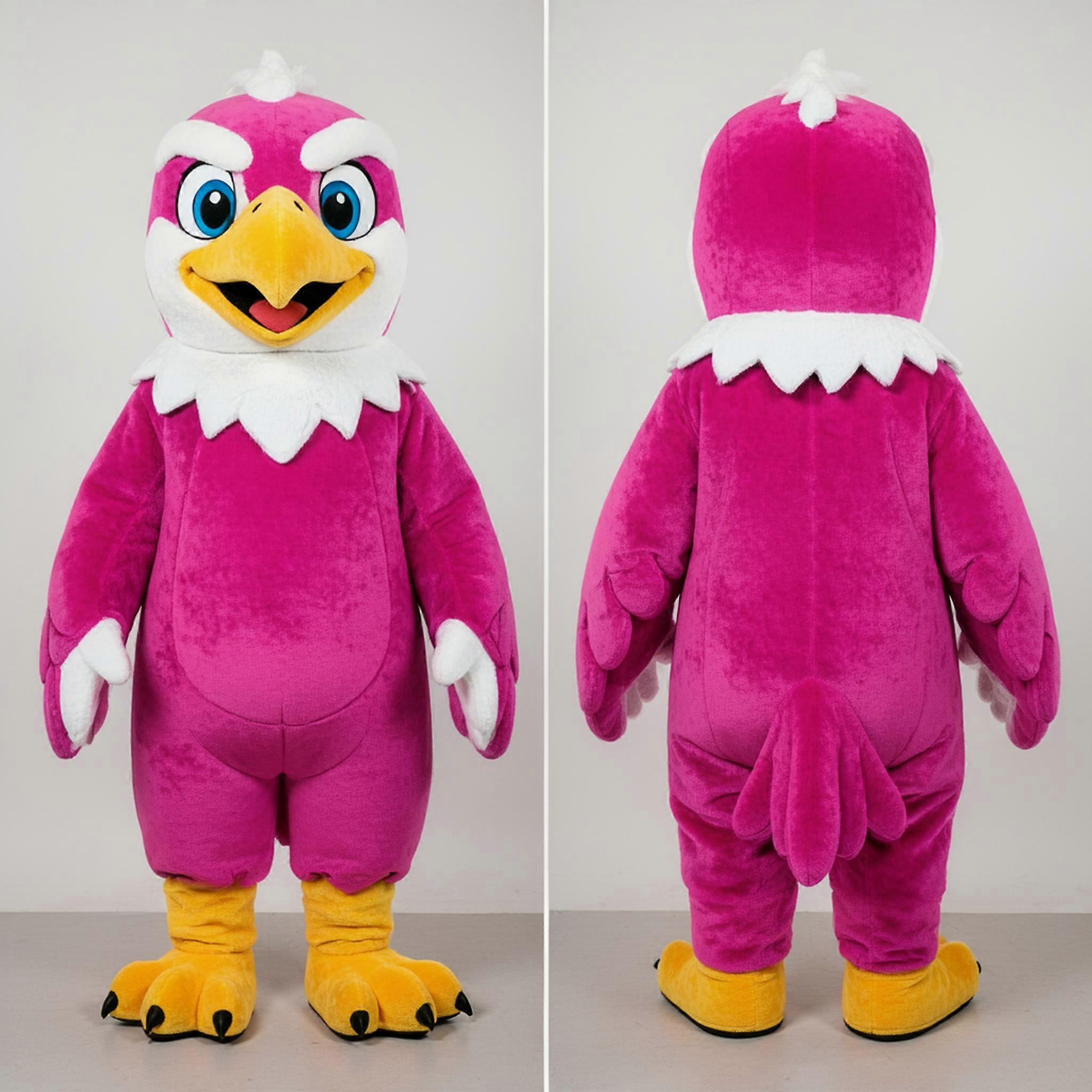 MASTICOT Magenta Cartoon Bald Eagle Mascot