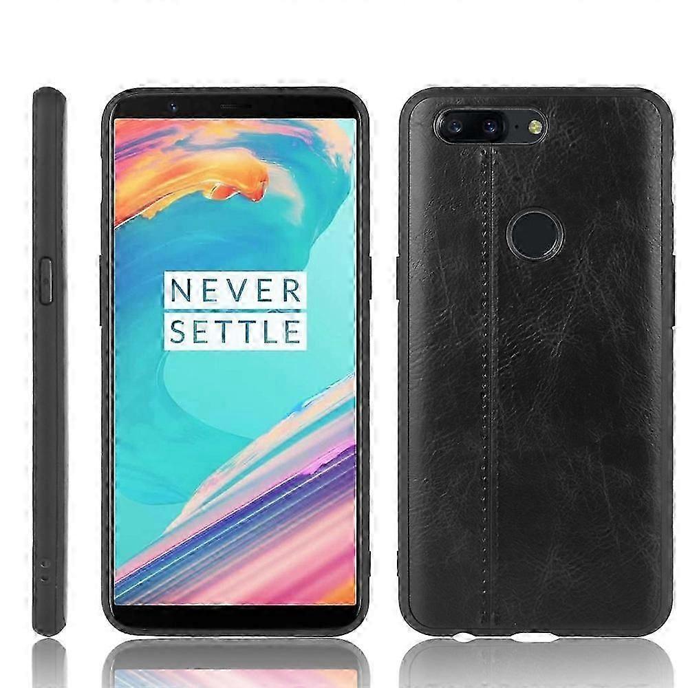 For OnePlus 5T Shockproof Sewing Cow Pattern Skin PC + PU + TPU Case