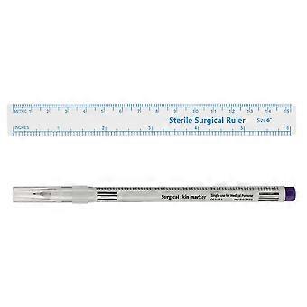 Eyebrow Marker Brow Mapping Pen for Marking 1Set with Ruler Assorted Color