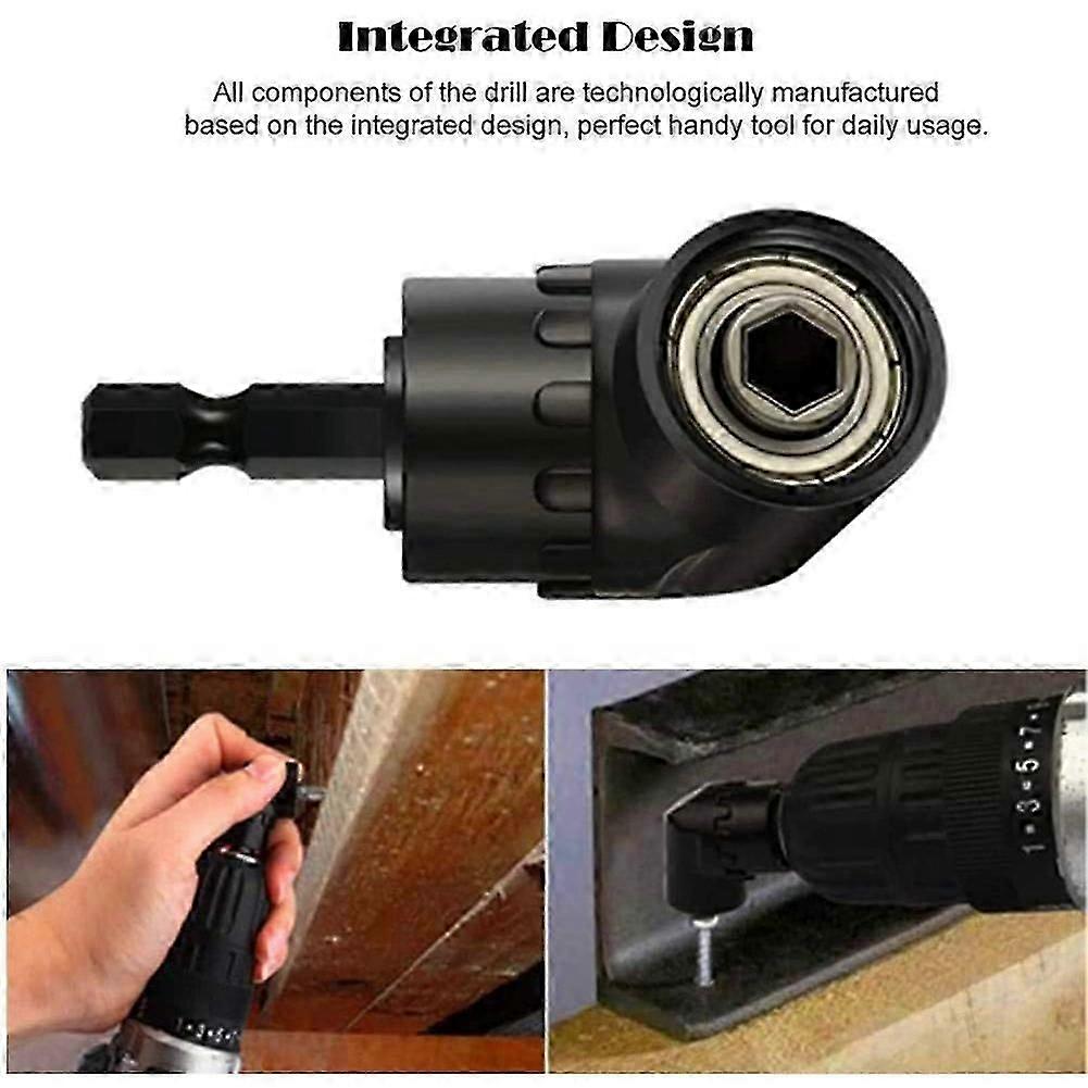 6Pcs Right Angle Drill Attachment Set with 105 Angle Drill Adapter and Impact Grade Socket Adapter