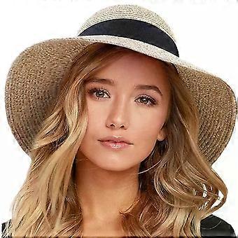 Women's Sun Hat, UPF 50+, Straw Hat Brim, Summer Hat, Travel Sun Protection, Foldable Brim, UV Protection Summer Hat