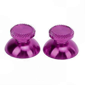 Durable Aluminum Alloy Construction, 2-Pack Analog Joystick Knobs, Purple Compatible with Portable Gaming Console