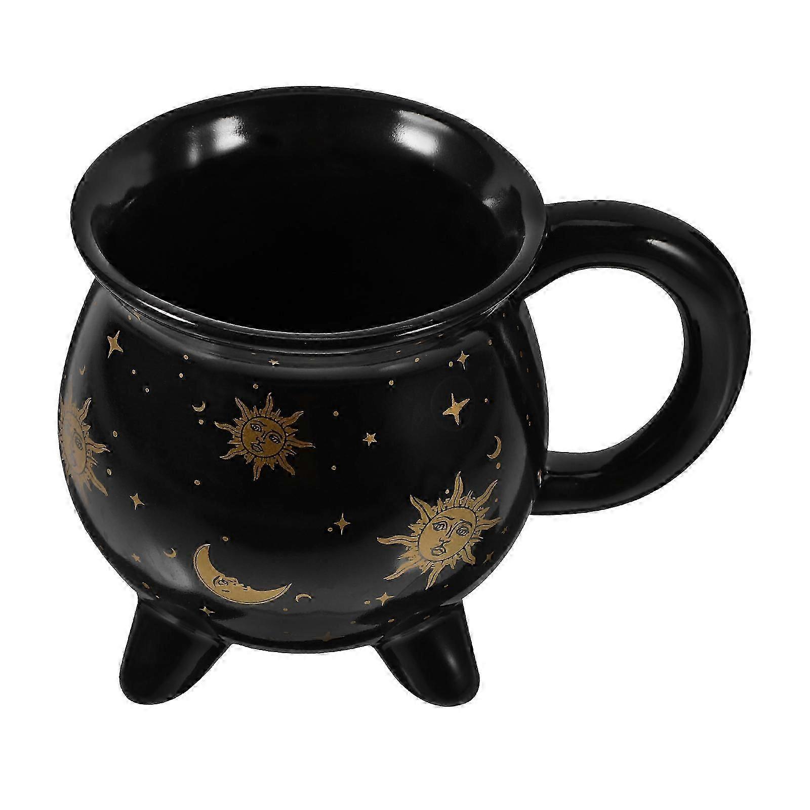 Halloween Witch Cauldron Ceramic Drinking Mug Set 3Pcs