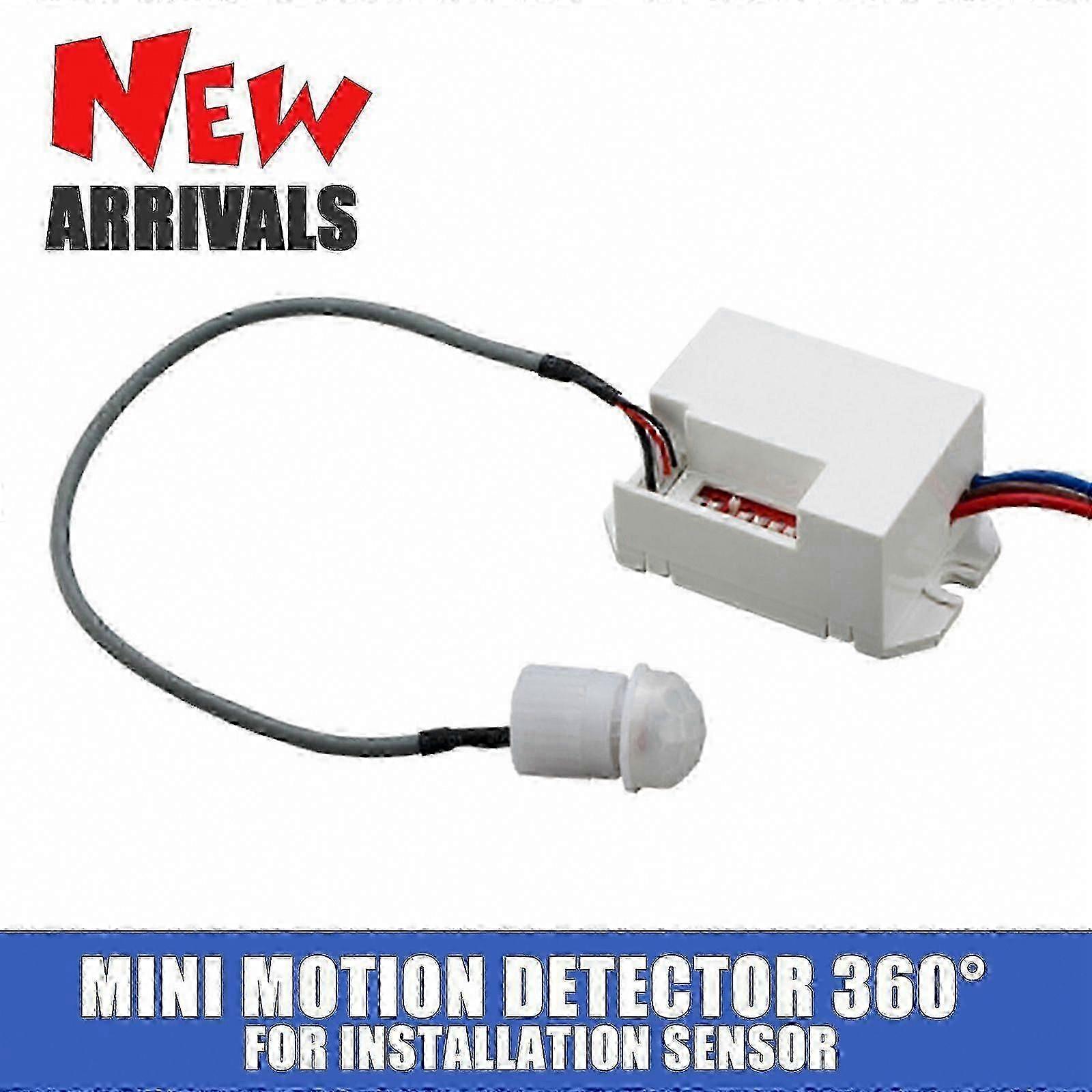 Motion Sensor Detector for 230V AC Installation, Max 800W, Mini PIR Movement Sensing Solution