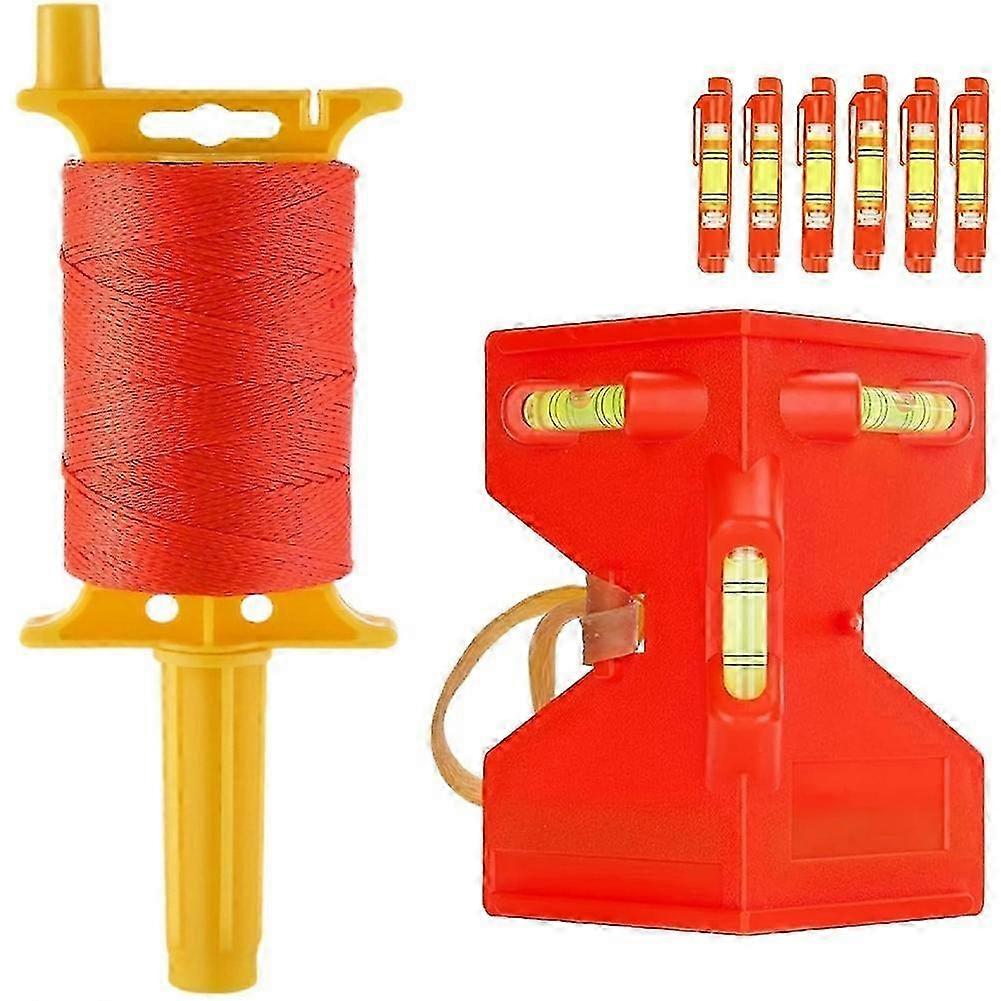 18 Braided MasonLine String,1000FT Nylon Twine with Handle,Construction String,Professional String Line Level Tool Kit_aa