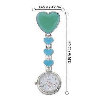 Doctor Pocket Watch Luminous Timekeeping Gadget for Nurse Decoration Hospital Clinic Blue 1Pc
