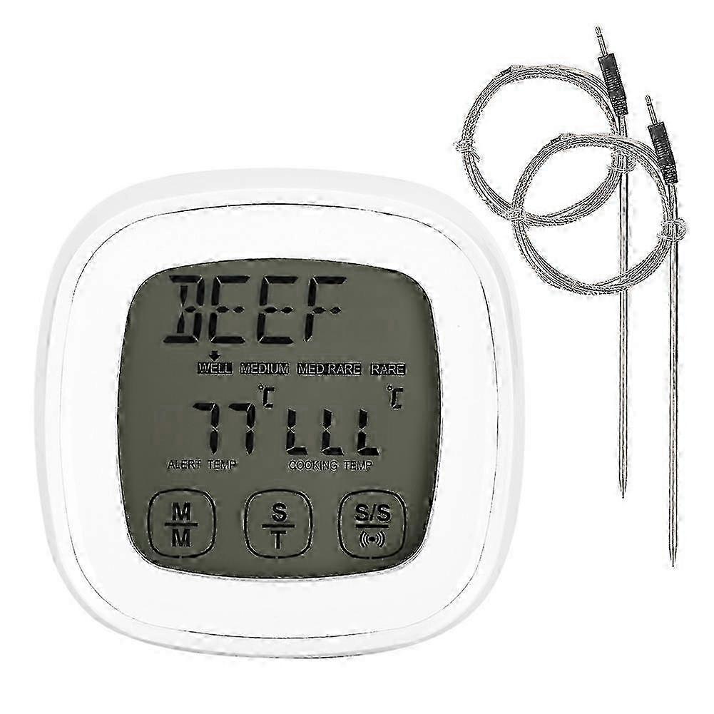 Touch Screen Digital Barbecue Thermometer with Timing Function Kitchen Cooking Accessory