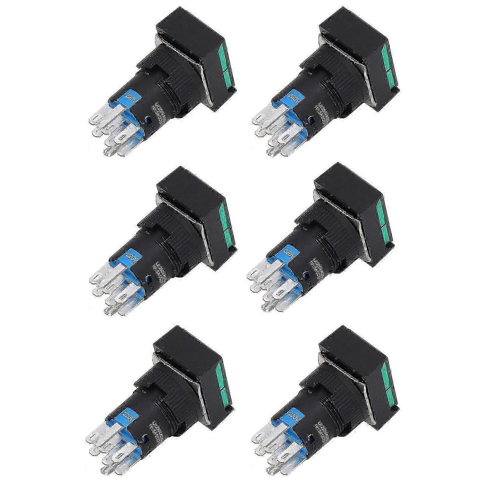 Industrial Equipment 5A 25Pcs Self-Locking Push Button Switch Accessory Set Kit KF