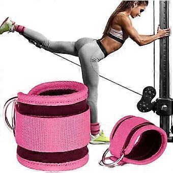 Pack of 2 Foot Straps with Carabiners for Cable Machines – Ideal for Home Gym and Fitness Training