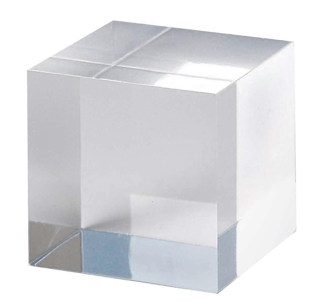 4 Inch Solid Acrylic Display Blocks with Clear Polished Base for Versatile SpaceSaving Organization